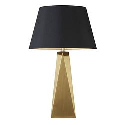 Foto van Moderne tafellamp - bussandri exclusive - metaal - modern - e27 - l: 33cm - voor binnen - woonkamer - eetkamer - goud