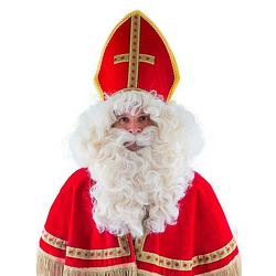 Foto van Sinterklaas verkleed pruik met baard en snor - verkleedpruiken