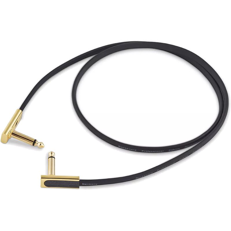 Foto van Rockboard gold series flat patch cable zwart 80 cm