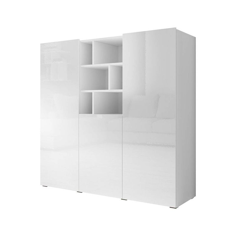 Foto van Meubella - dressoir arizona - wit - 132 cm - hoog