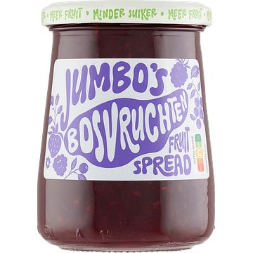 Foto van Jumbo'ss bosvruchten fruitspread 335 g aanbieding bij jumbo | 25% korting