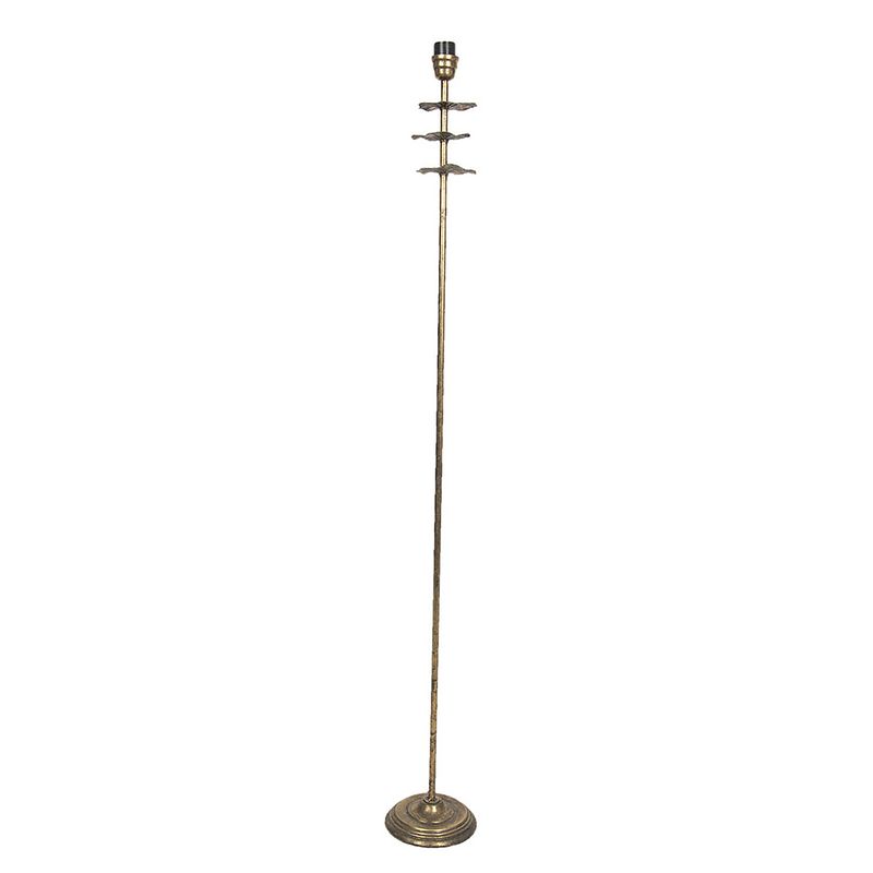 Foto van Clayre & eef vloerlamp ø 18*146 cm bruin metaal staande lamp staanlamp bruin staande lamp staanlamp