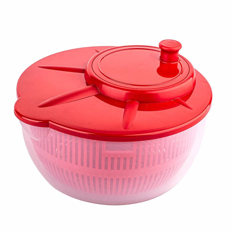 Foto van Fresh & crisp slacentrifuge - salad spinner - sla droger - 4 liter kunststof assorti