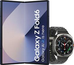 Foto van Samsung galaxy z fold 6 256gb blauw 5g + samsung galaxy watch ultra zilver/zwart 47mm