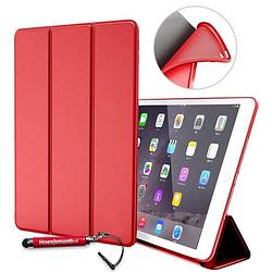 Foto van Hem apple ipad air 2 bookcover rood met siliconenachterkant en hoesjeswebstylus - ipad hoes, tablethoes