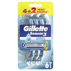 Foto van Gillette sensor3 cool wegwerpmesjes - 6 stuks