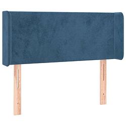 Foto van The living store hoofdbord velvet - donkerblauw - 93 x 16 x 78/88 cm