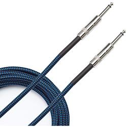 Foto van D'saddario pw-bg-15bu braided instrumentkabel blauw 15ft (4.6 m) recht-recht