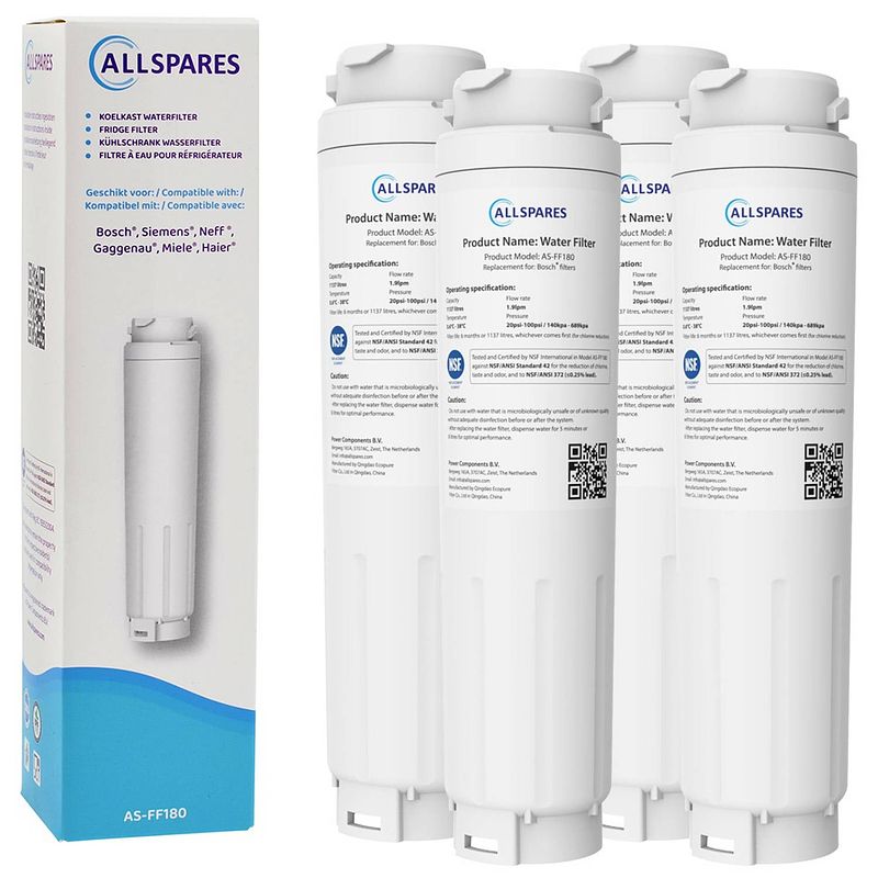 Foto van Allspares bosch/siemens waterfilter koelkast (4st.) 740560