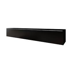 Foto van Meubella - tv-meubel dixon - mat zwart - 180 cm