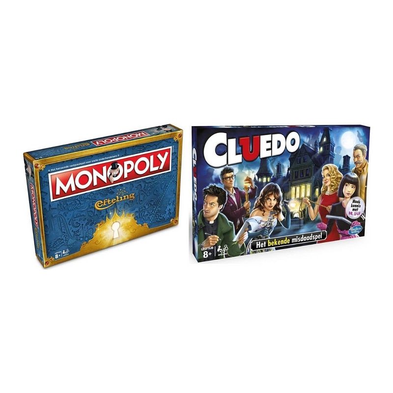 Foto van Spellenbundel - 2 stuks - monopoly efteling & hasbro cluedo