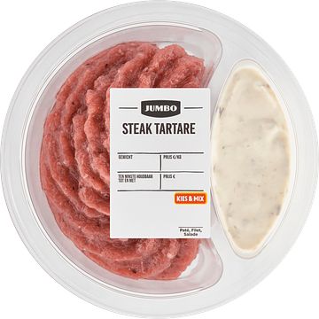 Foto van 2 voor € 4,50 | jumbo steak tartare 135g aanbieding bij jumbo