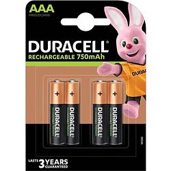 Foto van Duracell aaa oplaadbare batterijen - 750 mah - 8 stuks