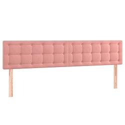 Foto van Vidaxl hoofdborden 2 st 100x5x78/88 cm fluweel roze