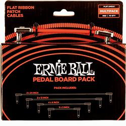 Foto van Ernie ball 6404 patchkabels mono haaks rood (10-pack)