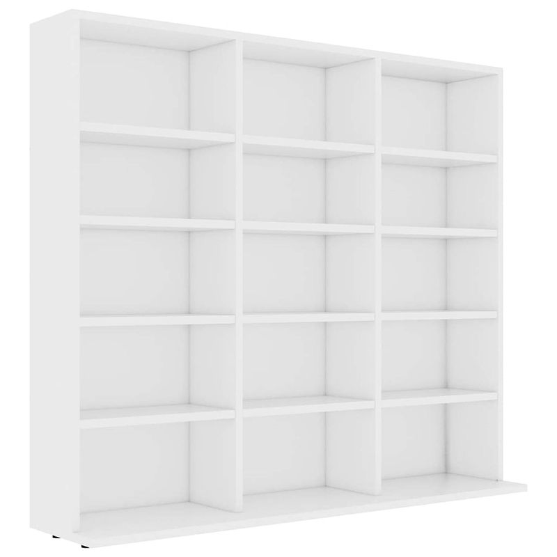 Foto van Vidaxl cd-kast 102x23x89,5 cm spaanplaat wit