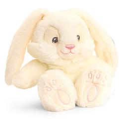 Foto van Keel toys pluche konijn/haas knuffeldier - creme wit - zittend - 15 cm - knuffeldier