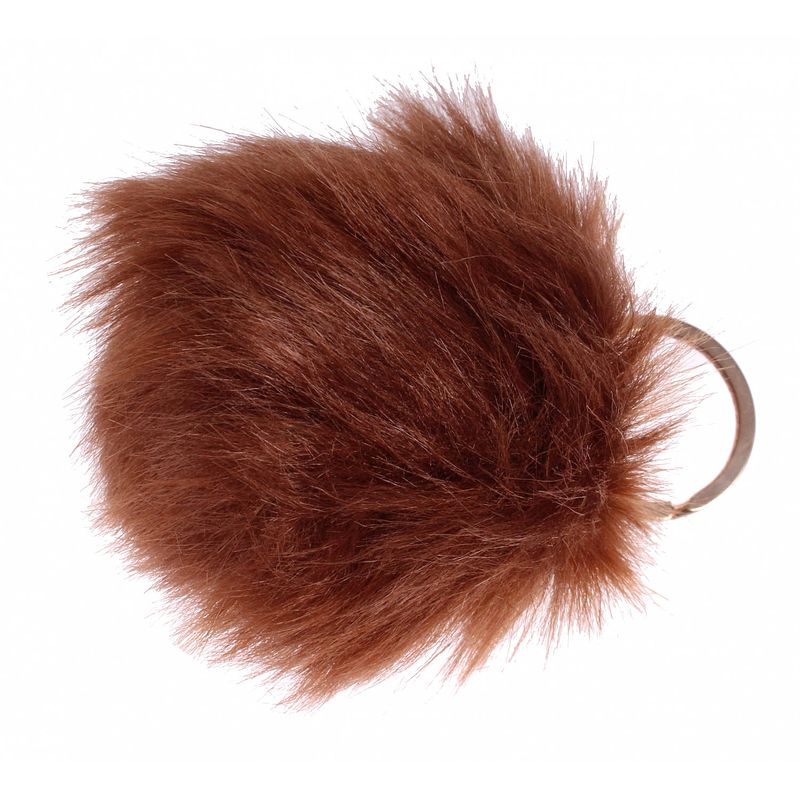 Foto van Lg-imports sleutelhanger fluffy meisjes 8 cm textiel bruin