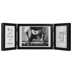 Foto van Fotolijst - piano triple swing landscape - fotomaat 10x15 cm - zwart
