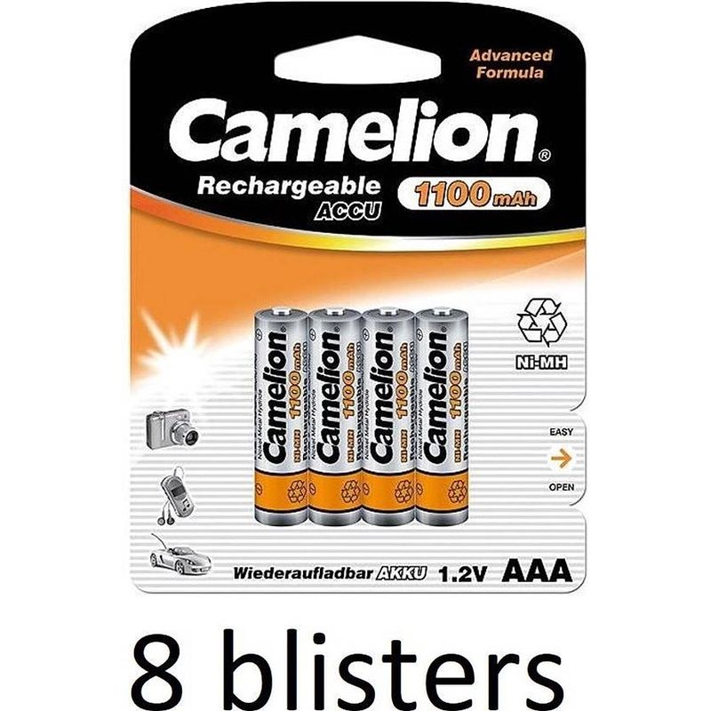 Foto van Camelion aaa oplaadbare batterij 1100mah - 32 stuks