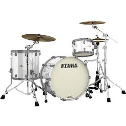 Foto van Tama ma32czus-pwh starclassic maple piano white 3d. shellset smoked black nickel