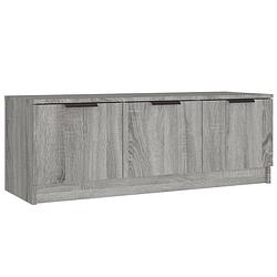 Foto van The living store tv-kast sonoma eiken - 102 x 35 x 36.5 cm - opbergruimte - flexibele deur