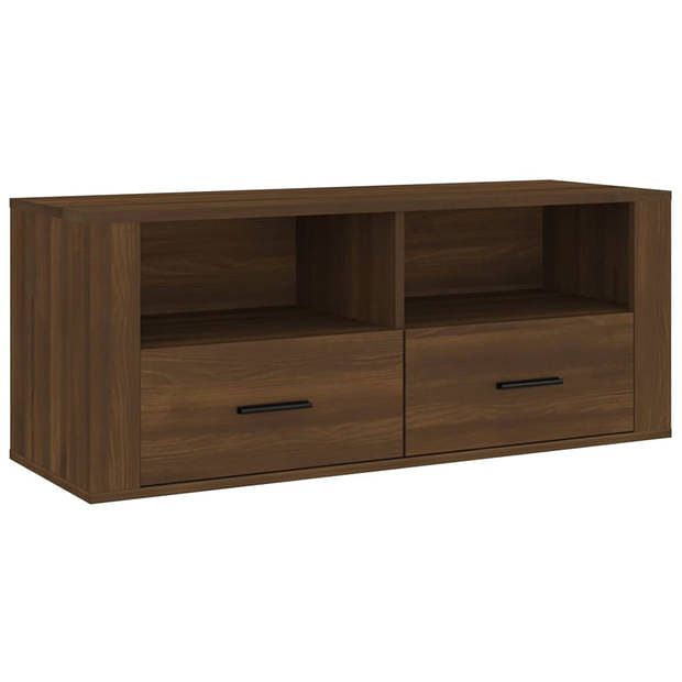 Foto van Vidaxl tv-meubel 100x35x40 cm bewerkt hout bruineikenkleurig