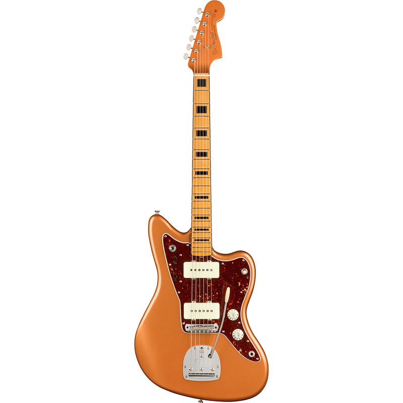 Foto van Fender troy van leeuwen jazzmaster copper age mn elektrische signature gitaar