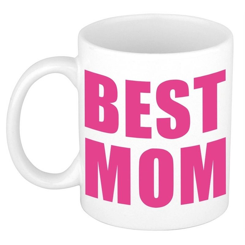 Foto van Moederdag cadeau mok / beker - best mom - 300 ml