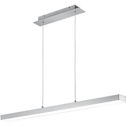 Foto van Led hanglamp - trion agina - 18w - aanpasbare kleur - dimbaar - rechthoek - mat nikkel - aluminium