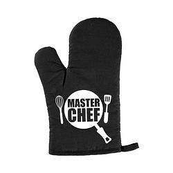 Foto van Masterchef bbq handschoen/ barbecue want zwart heren - vaderdag cadeau - ovenwanten