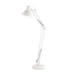 Foto van Moderne vloerlamp - ideal lux wally - metaal - e27 - wit