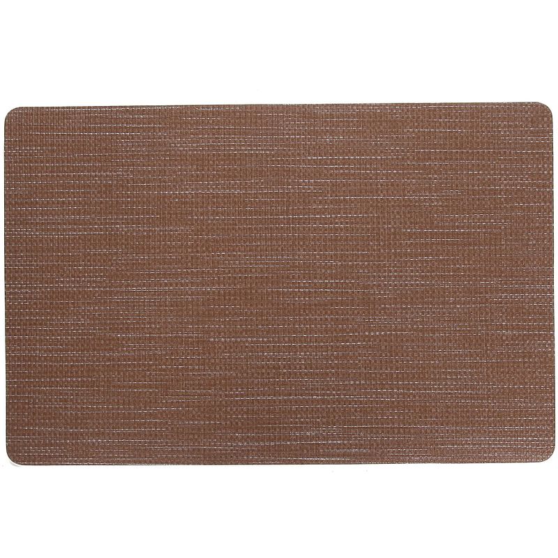 Foto van 8x rechthoekige onderzetters/placemats voor borden bruin vinyl 29 x 44 cm - placemats