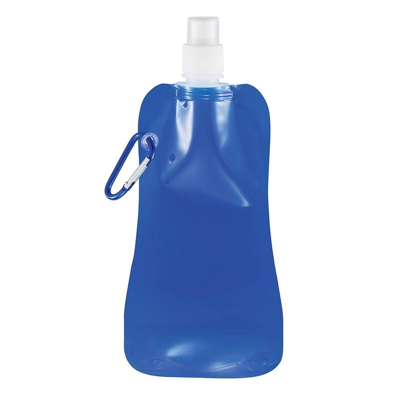 Foto van Xd collection drinkfles opvouwbaar pe blauw/wit 400 ml