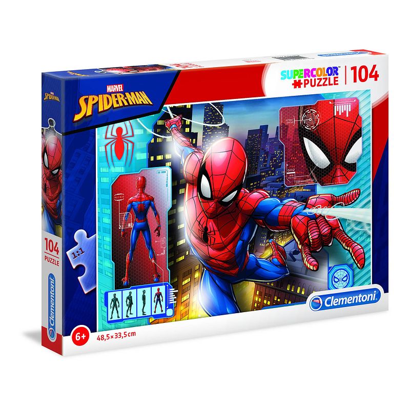 Foto van Clementoni supercolor spider-man legpuzzel 104 stukjes