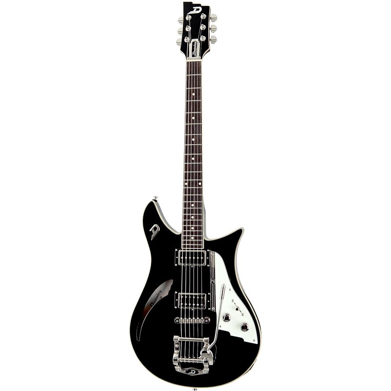 Foto van Duesenberg double cat black semi-akoestische gitaar