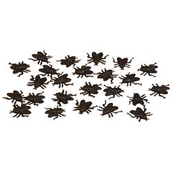 Foto van Fiestas nep vliegen 2,5 cm - zwart - 24xa - horror/griezel thema decoratie beestjes - feestdecoratievoorwerp