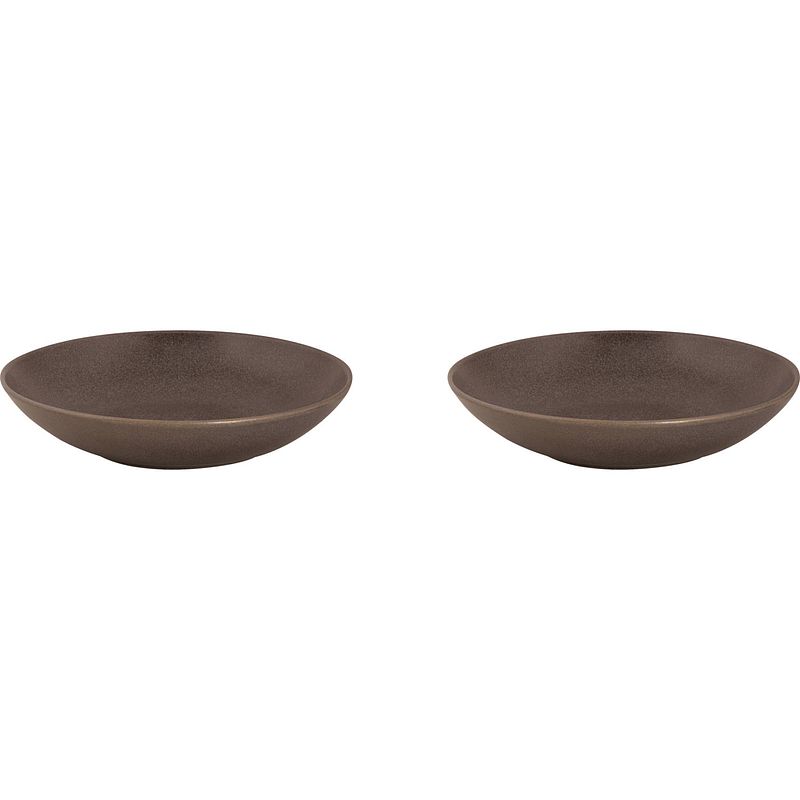 Foto van Mammoet bord diep spirit 21.5 cm grijs stoneware 2 stuk(s)