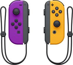 Foto van Nintendo switch joy-con set neon paars/neon oranje
