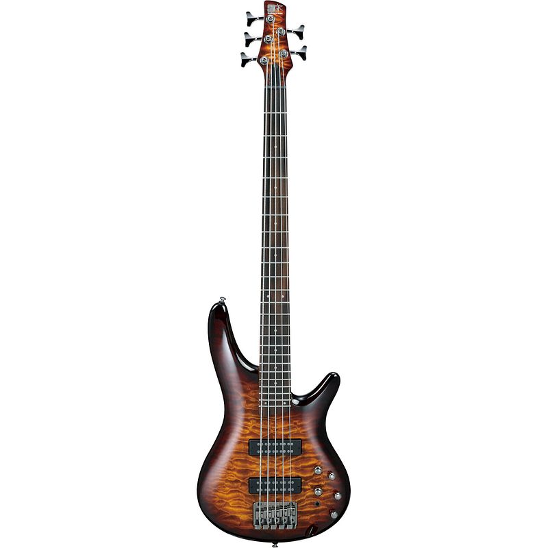 Foto van Ibanez soundgear sr405eqm dragon eye burst 5-snarige elektrische basgitaar