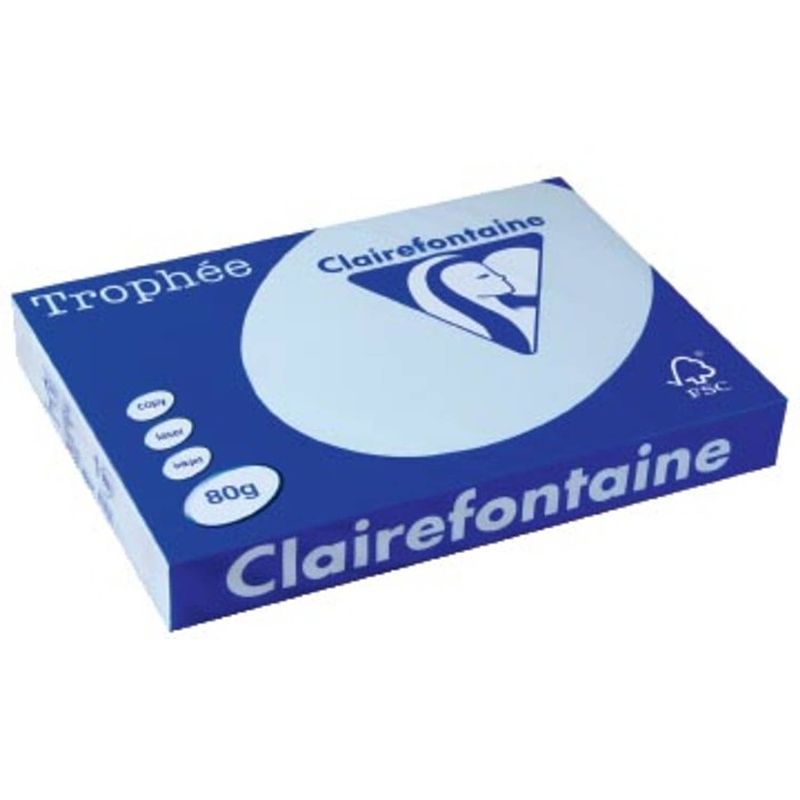 Foto van Clairefontaine trophée pastel a3 azuurblauw, 80 g, 500 vel