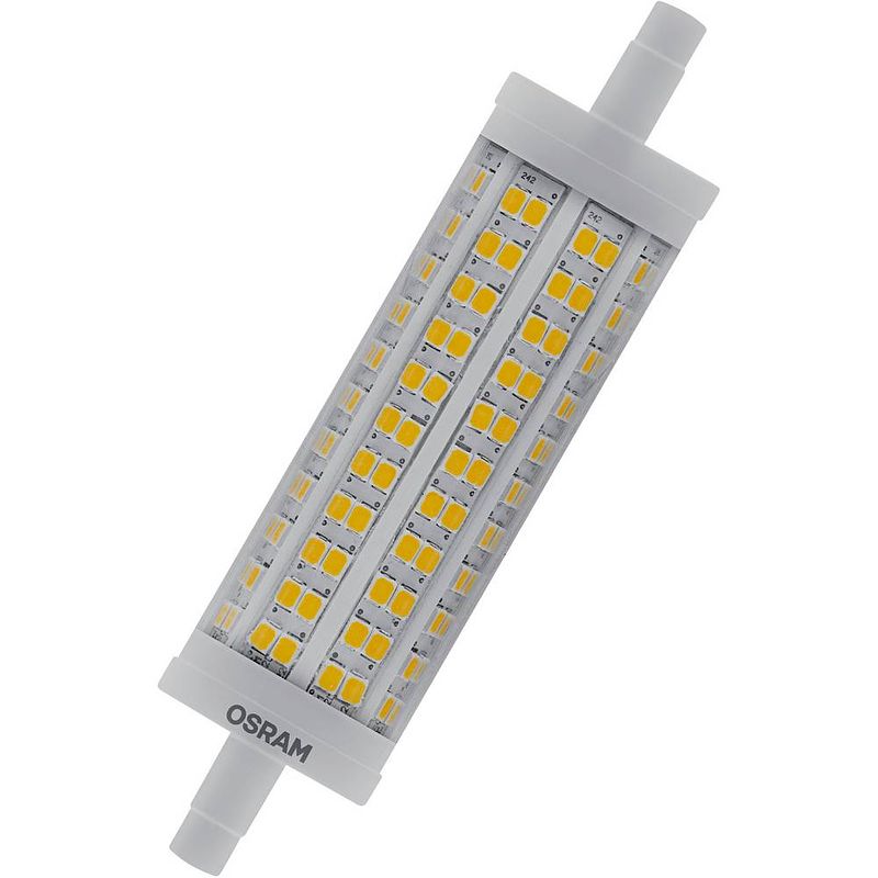 Foto van Osram 4058075432697 led-lamp energielabel e (a - g) r7s ballon 17.5 w = 150 w warmwit (ø x l) 28 mm x 118 mm 1 stuk(s)