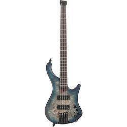 Foto van Ibanez ehb1500 bass workshop cosmic blue starburst flat headless basgitaar met gigbag