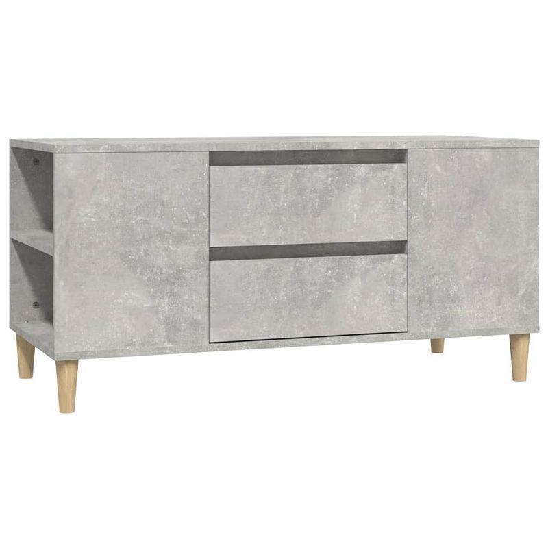 Foto van The living store tv-meubel - scandinavische stijl - bewerkt hout - 102 x 44.5 x 50 cm