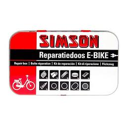 Foto van Simson reparatiedoos e-bike aluminium rood/wit 14-delig