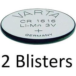 Foto van 2 stuks (2 blisters a 1 st) varta cr1616 wegwerpbatterij lithium