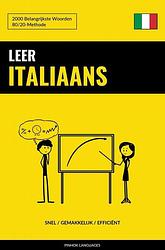 Foto van Leer italiaans - snel / gemakkelijk / efficiënt - pinhok languages - paperback (9789403632612)