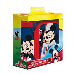 Foto van Disney lunchset mickey mouse junior aluminium blauw 2-delig