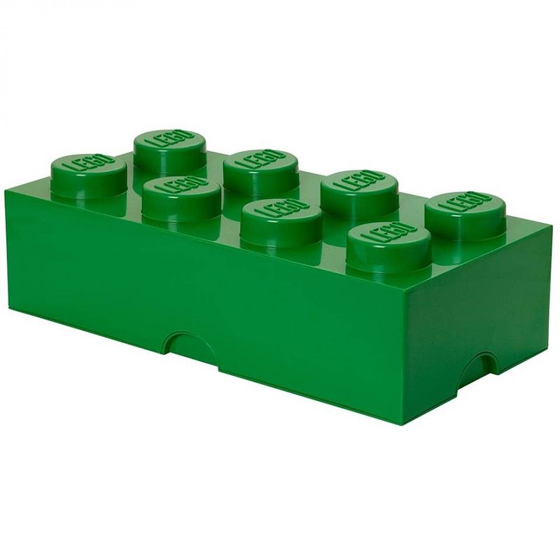 Foto van Lego brick 8 opbergbox - donkergroen