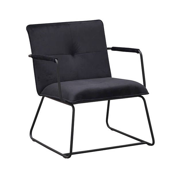 Foto van Fauteuil hailey velvet zwart